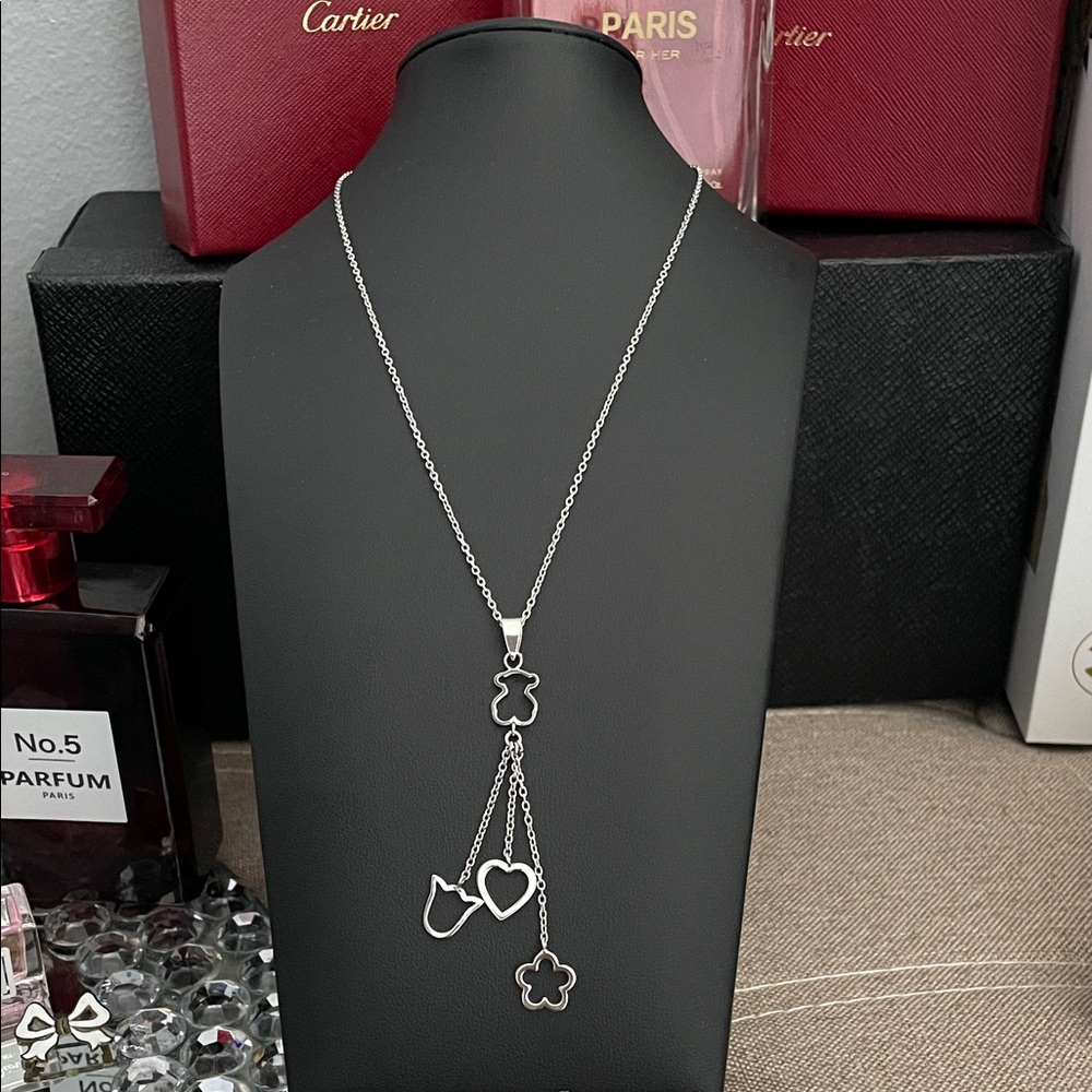✨Silver 925 Charm Necklace with Floral, Heart and Animal Charms✨NEW